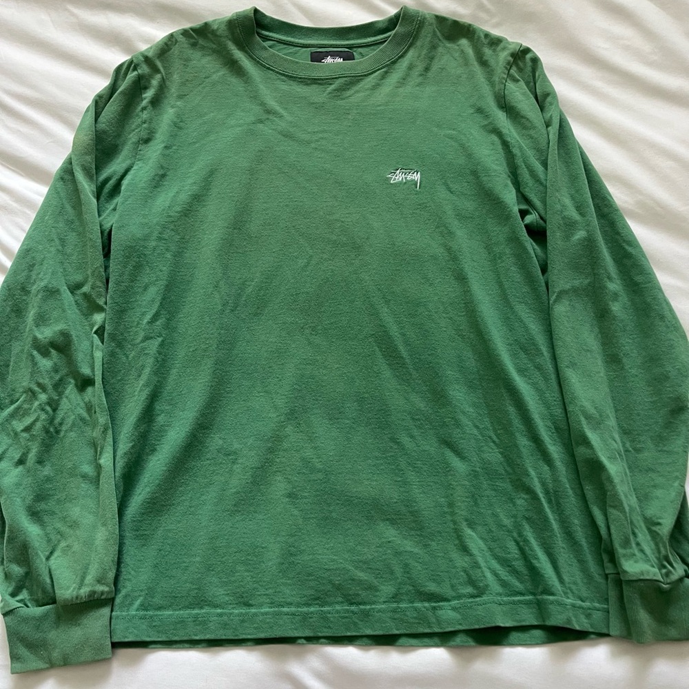 Stussy Green Long Sleeve Shirt